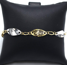 Bracelet Femme Deux Ors En Or Massif 18K Usagé Reconditionné Italie