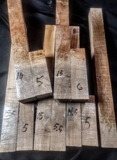 Figured Curly Maple Pool Cue Blanks 6 Pack 18  x 1.5  x 1.5  Turning Stock