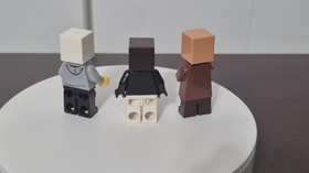 Lot of 3 Custom  Style Minifigure Lot Villager Steve Zombie LEGO 