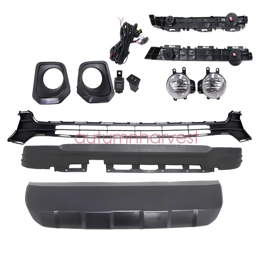 Front Grille Valance Fog Light Bezels Bracket Set Fit 2016-2023 Toyota Tacoma SR - Image 2 of 4