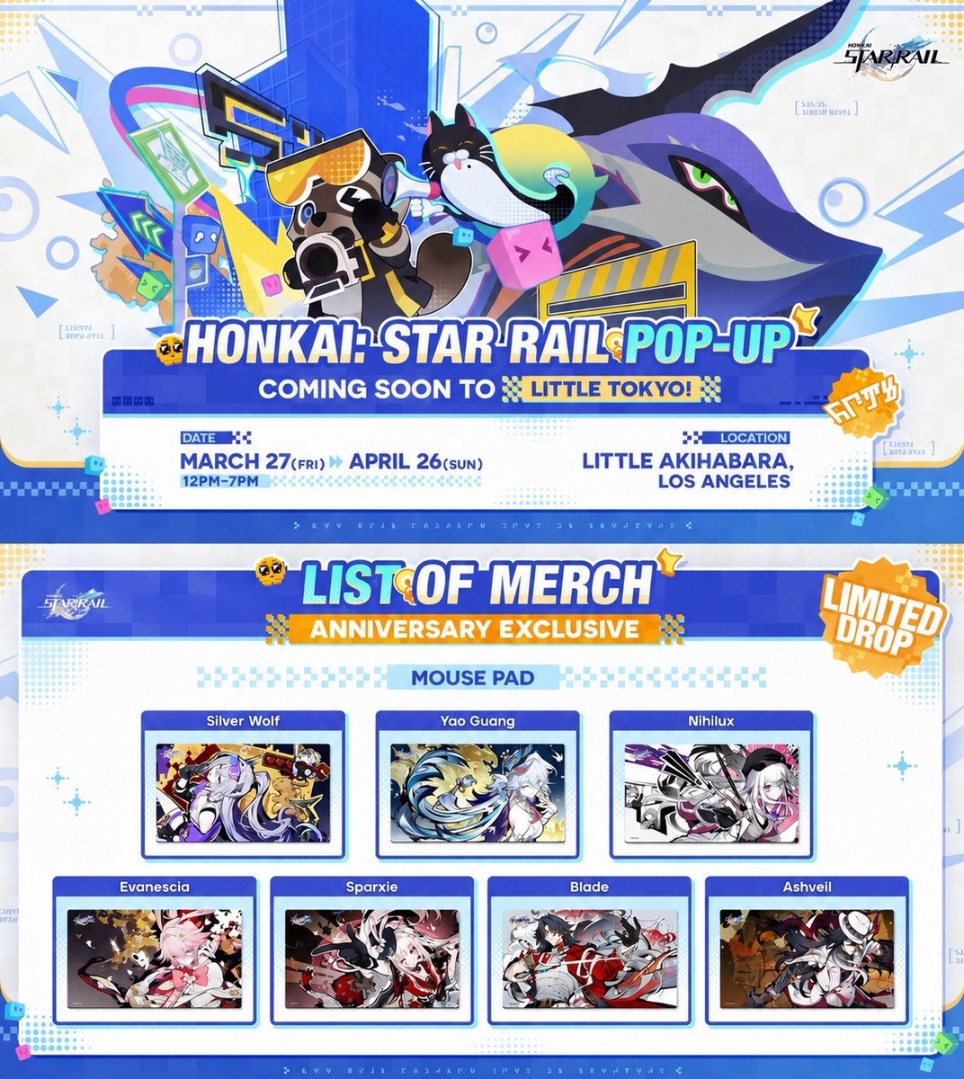 Honkai Star Rail 3rd Anniversary Pop-Up Official Mouse Pad | eBay