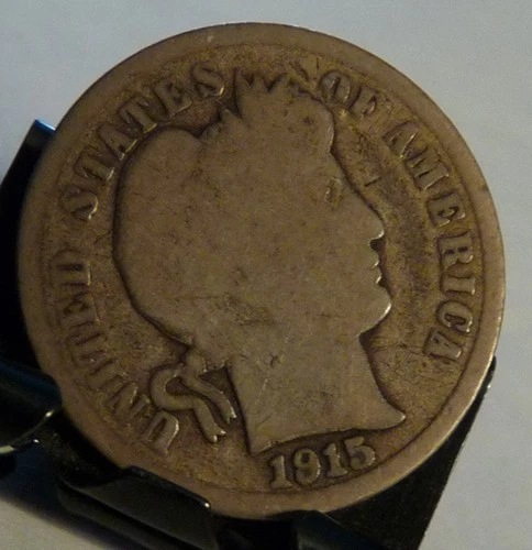 1915  P Barber Dime United States 90% Silver #15