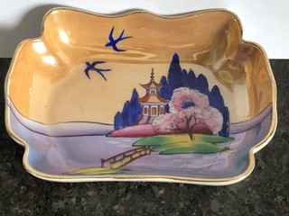 STUNNING VINTAGE NORITAKE LUSTREWARE PORCELAIN DISH
