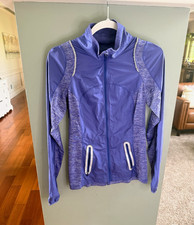 Lululemon Women  s Purple Hybrid Running Jacket Reflective Full Zip Size 4