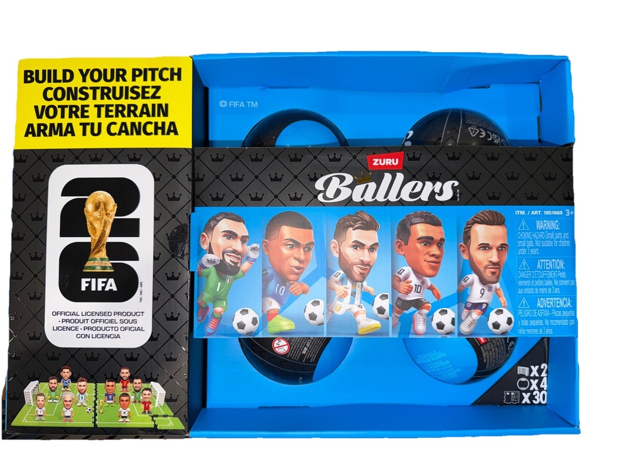 【新品】ZURU Ballers FIFA 4個セット + フィールド ２箱 FIFA World Cup 2026™ Ballers Series 1 4 Pack by ZURU – Official