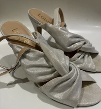 Lotus Sandals Size 5 Metallic  Slingback Heel Party Cruise Wedding Party.