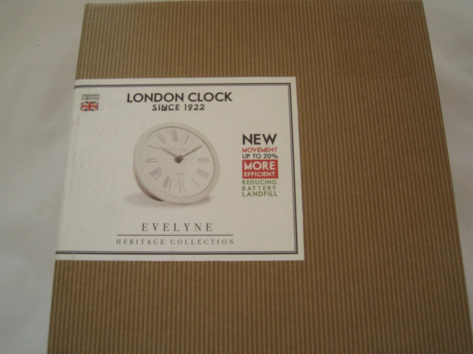 RELOJ LONDON Evelyne Heritage Collection Reloj de Pared/Abrigo (Blanco)-#06372-NUEVO EN CAJA Foto 2 de 4