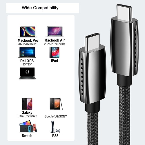 Cable de carga rápida PD3.1 240W tipo C 5A 480 Mbps transferencia de datos para Galaxy S23/22 - Imagen 4 de 4