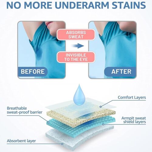 20-60Pcs Sweat Pads Patches Antiperspirant Underarm Armpit Guard Sheet Shield - Picture 5 of 13