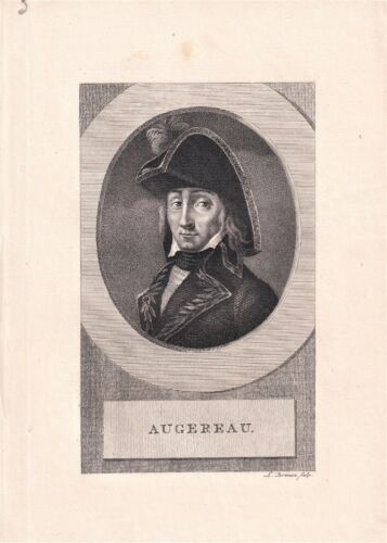 PIERRE AUGEREAU Marshal of France lithograph by Ludwig Portman, 1807 - Picture 1 of 1