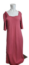 Soft Surroundings Large Dress square neck 3/4 sleeve stretch shift