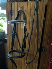 New Dressage Headstall & Reins, Black