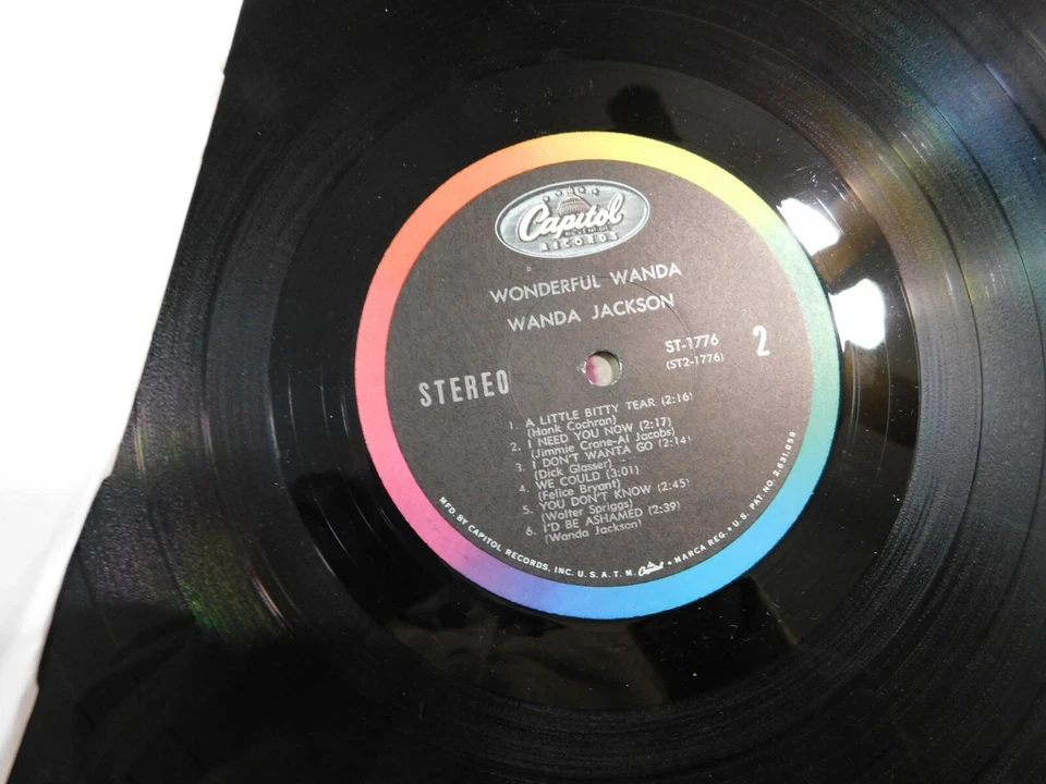 WANDA JACKSON WONDERFUL WANDA 1962 STEREO LP QUEEN OF ROCKABILLY ST-1776 Foto 4 de 4