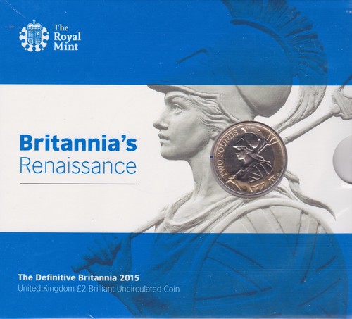 2015 Stempelglanz Britannia Renaissance £2 CoinPack versiegelt Royal Mint