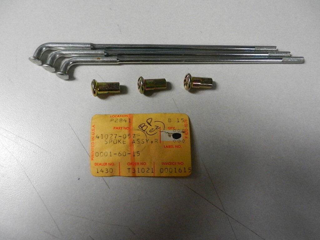 作品オーダー NOS Kawasaki Inner Rear Spoke Assys 74-75 H2 76-77 KZ900 73-75 Z1
