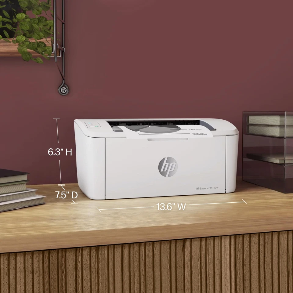 	HP LaserJet M110w Wireless Black & White Printer Print Fast speeds Easy	 - Image 3 of 4