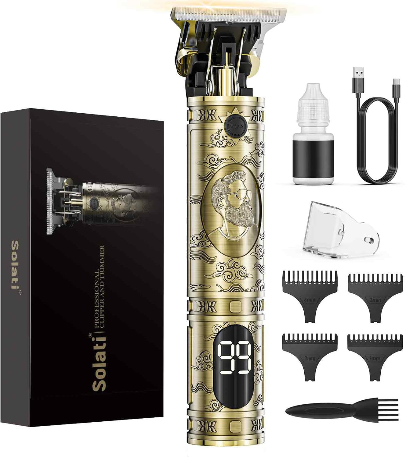 Tagliacapelli Uomo Portatile LED: Stile e Precisione in Tasca