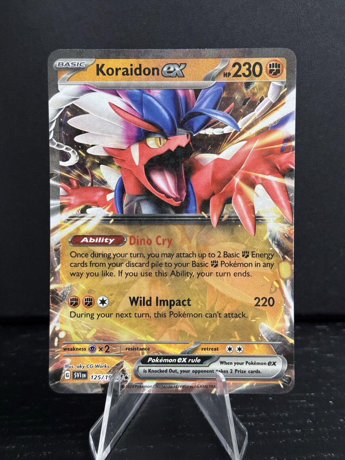 Koraidon ex 125/198 Scarlet & Violet Double Rare Holo Pokemon TCG Card NM