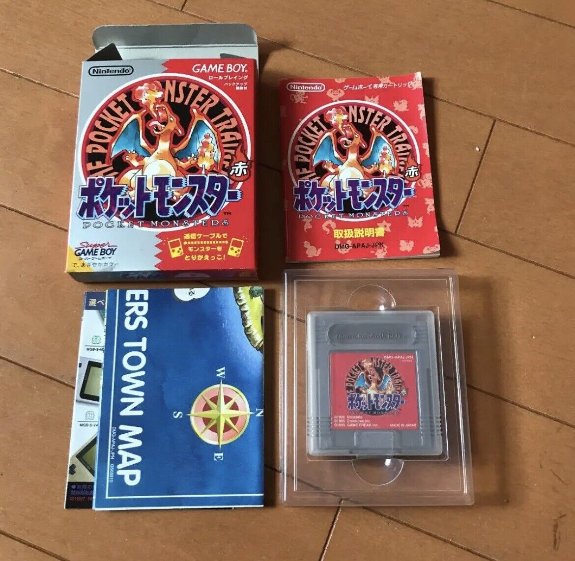 Pokemon Red Green Blue Yellow 4 set Nintendo Pocket Monsters GameBoy GB  Japanese