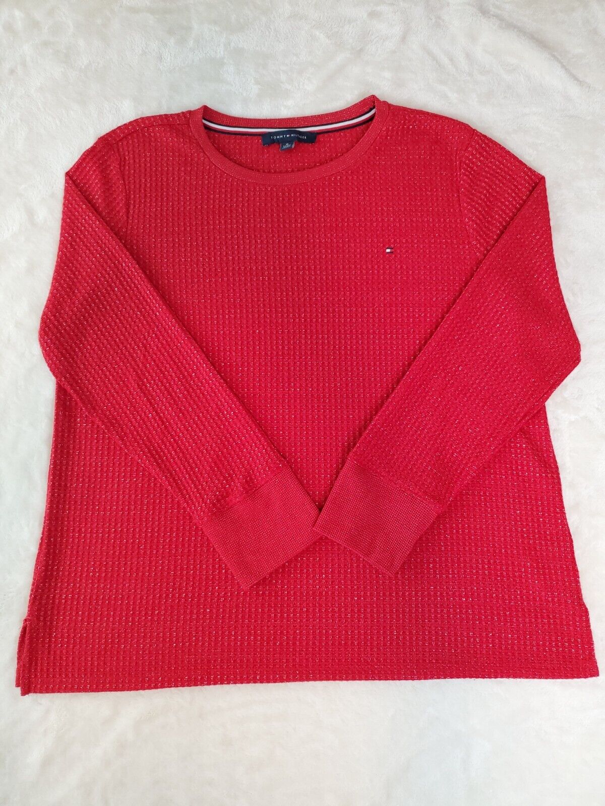 Tommy Hilfiger Sweater Womens Extra Large Red  Pu… - image 1