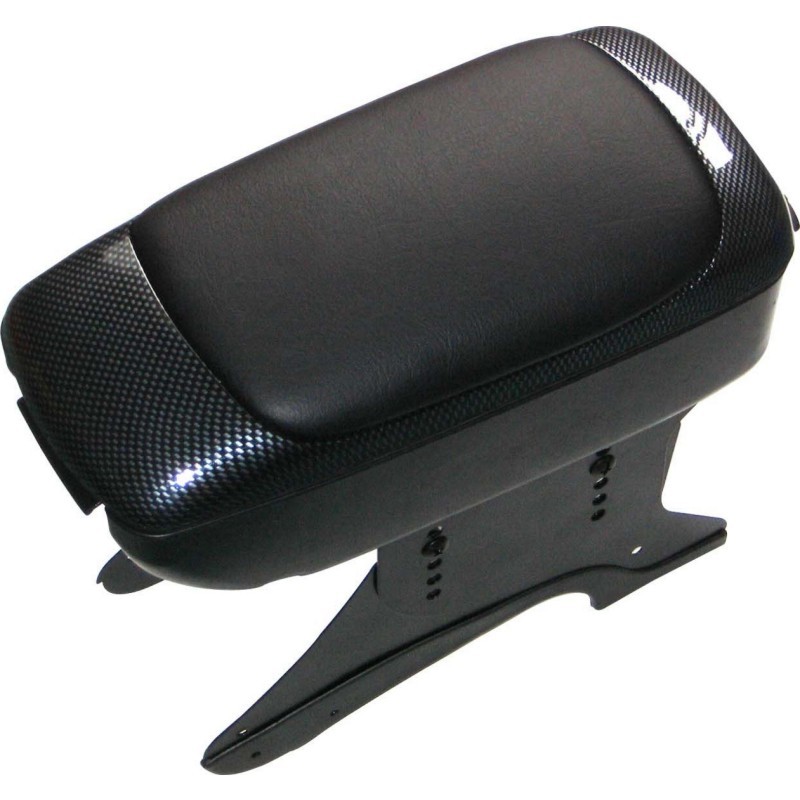 Accoudoir carbone premium avec rangement et porte-gobelet universel noir