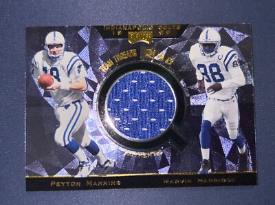 1999 Playoff Team Threads Quad Jersey Indianapolis Colts Peyton Manning Harrison