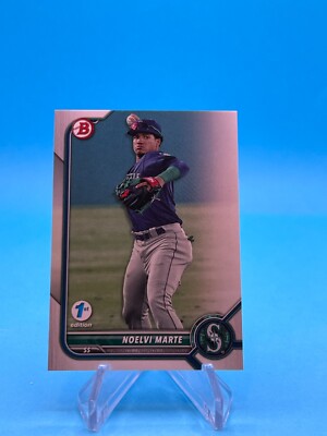 Noelvi Marte 2022 Bowman First Edition # BPPF-63 Base Seattle Mariners