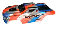 Arrma KRATON 6s V6 BLX PAINTER Body Shell Orange Blue CLIPLESS ARA8608v6