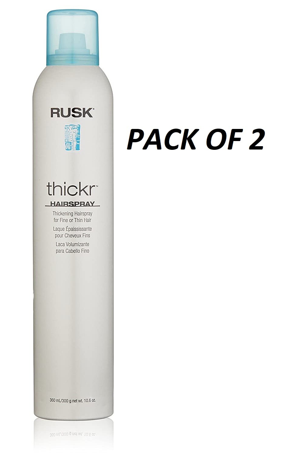 Rusk Thickr Hairspray, 10.6 oz - Pack of 2