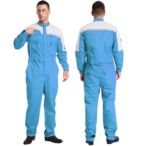 Men's Resistant Safety Coveralls Anti-static Reflective Straps Overalls Jumpsuit - Picture 37 of 60