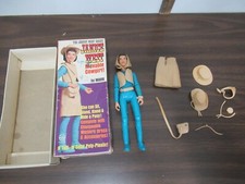 Vintage Johnny West Janice West figure with accessories  original box Marx