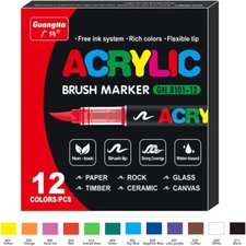 36PCS Waterproof Permanent Paint Marker Pen for Car Tyre Tire Tread Rubber Metal