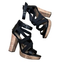 Black Strappy Sandals With Heel