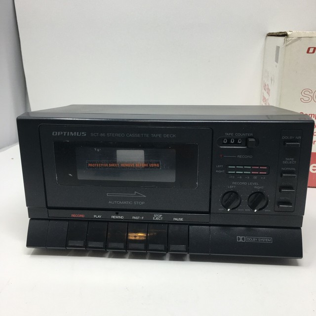 Optimus Sct86 Stereo Cassette Deck Tape Recorder Dolby Noise Reduction