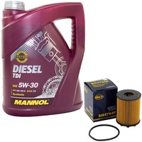MotoröL Set 5W-30 5 Liter + ÖLfilter SH 4794 P FüR Fiat Panda Doblo Lancia Opel
