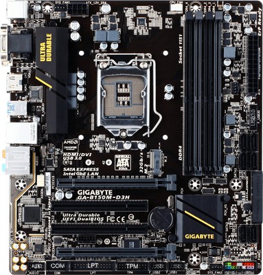FOR Gigabyte GA-B150M-D3H DDR3 VGA+DVI+HDMI LGA1151 Motherboard Tested 100% #F1