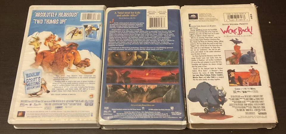 (3) Dinosaur, Ice Age, We're Back VHS Lot of 3 - Kids & Family Animation Movies - Image 2 of 4