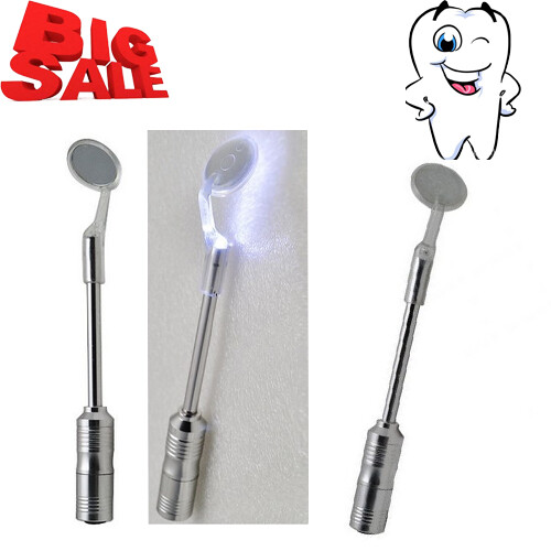 stainless steel Type Bright Durable Dental Mouth Mirror with LED light