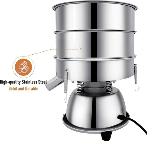 Setacciatrice automatica compatta con due schermi inox per alimenti e industria - Foto 5 di 9