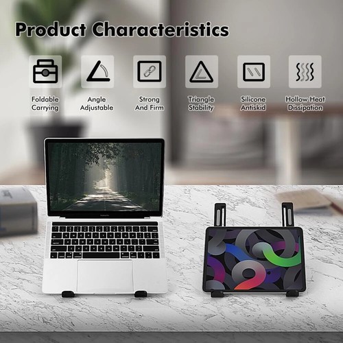 Foldable Laptop Tablet Stand Adjustable Desk Holder For Macbook Pro Air Notebook - Picture 4 of 14