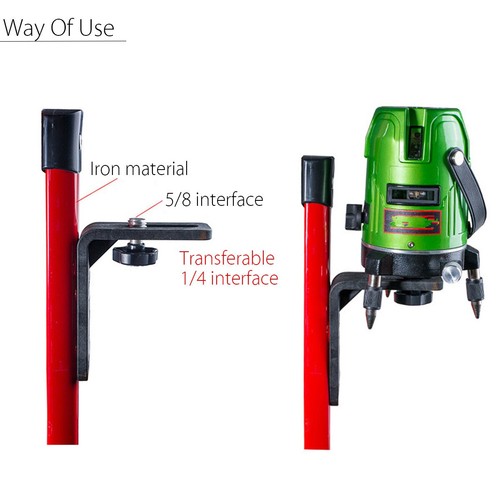 Strong Magnetic Laser Level L-shape Bracket 1/4" & 5/8" Wall Mount Holder Stand - Picture 3 of 7