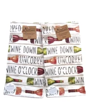 Kay Dee Designs - Kitchen Terry Towels - Tuscan Tour Words - Set of 2 - NWT