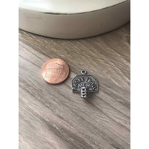 NUOVO Ciondolo Ciondolo Mamma Cerchio Pallacanestro Argento Sterling .925 - Foto 2 di 3