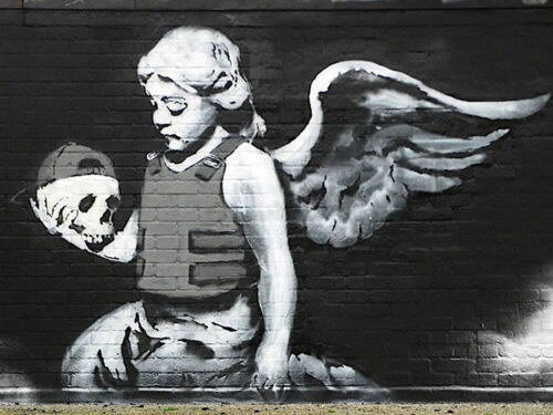 Banksy　バンクシー　Angel sith Paint Prt 64269 Banksy Skull Angel Wall Decor Print Poster | eBay