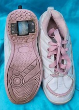 Ladies Air Push Button Action Roller Skate Wheelies Wheel Shoes Size 7 USED