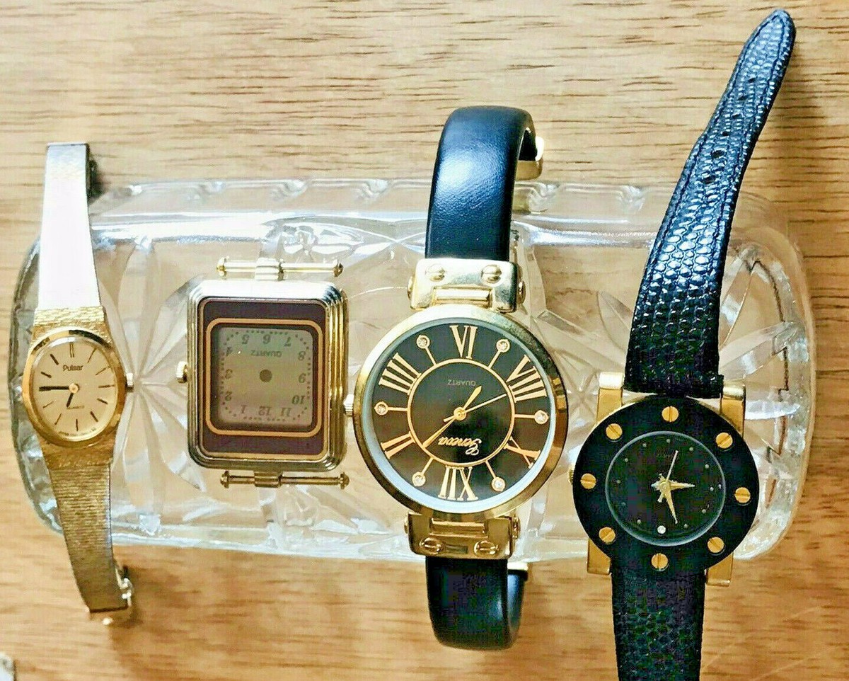 Wrist Watch 4; Pulsar, Geneva, Marcel, Unknown; For Parts Repair  Vintage