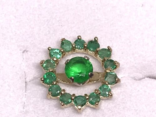 14K YELLOW GOLD .84 CT EMERALD EARRING JACKET FOR YOUR STUD - Picture 1 of 11