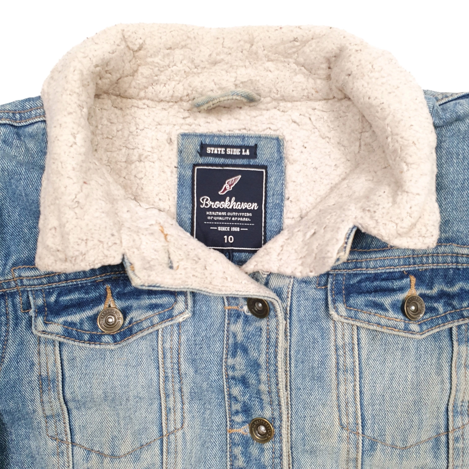 BROOKHAVEN Denim Jacket Trucker Coat Womens S image 2