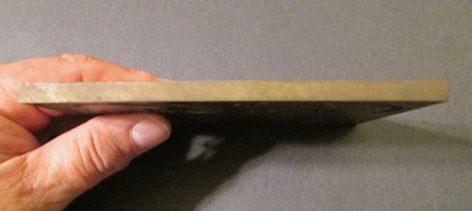 PLACA DE IMPRESIÓN de latón pesado vintage con TRES ANIMALES ~ puesta de sol ~ 4 1/8” x 5 1/2” Foto 2 de 4