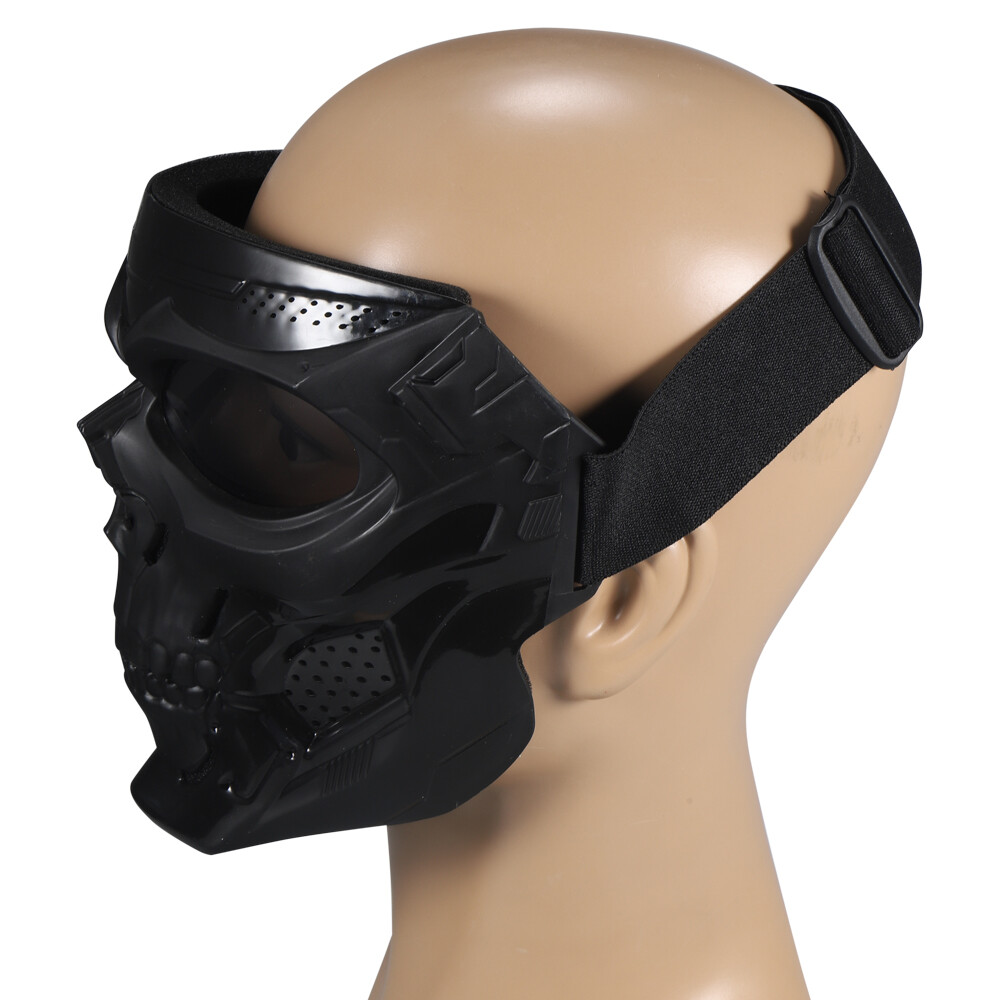 Maschera Full Face Assassin's Skull In Neoprene - Taglia Unica Per Moto E Airsoft - Foto 5
